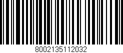 Código de barras (EAN, GTIN, SKU, ISBN): '8002135112032'