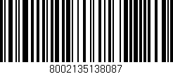 Código de barras (EAN, GTIN, SKU, ISBN): '8002135138087'