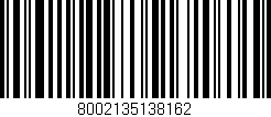 Código de barras (EAN, GTIN, SKU, ISBN): '8002135138162'
