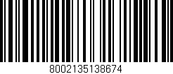 Código de barras (EAN, GTIN, SKU, ISBN): '8002135138674'