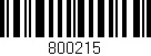 Código de barras (EAN, GTIN, SKU, ISBN): '800215'