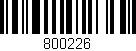 Código de barras (EAN, GTIN, SKU, ISBN): '800226'