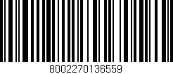Código de barras (EAN, GTIN, SKU, ISBN): '8002270136559'
