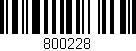 Código de barras (EAN, GTIN, SKU, ISBN): '800228'