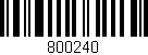 Código de barras (EAN, GTIN, SKU, ISBN): '800240'