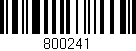Código de barras (EAN, GTIN, SKU, ISBN): '800241'