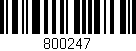 Código de barras (EAN, GTIN, SKU, ISBN): '800247'