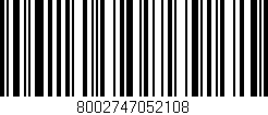 Código de barras (EAN, GTIN, SKU, ISBN): '8002747052108'