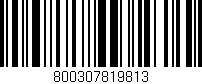Código de barras (EAN, GTIN, SKU, ISBN): '800307819813'