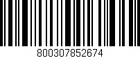 Código de barras (EAN, GTIN, SKU, ISBN): '800307852674'
