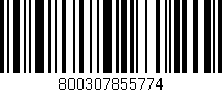 Código de barras (EAN, GTIN, SKU, ISBN): '800307855774'