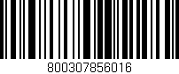 Código de barras (EAN, GTIN, SKU, ISBN): '800307856016'