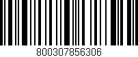 Código de barras (EAN, GTIN, SKU, ISBN): '800307856306'