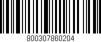 Código de barras (EAN, GTIN, SKU, ISBN): '800307860204'
