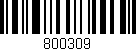 Código de barras (EAN, GTIN, SKU, ISBN): '800309'