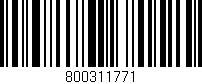 Código de barras (EAN, GTIN, SKU, ISBN): '800311771'