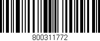 Código de barras (EAN, GTIN, SKU, ISBN): '800311772'