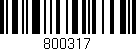 Código de barras (EAN, GTIN, SKU, ISBN): '800317'