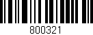 Código de barras (EAN, GTIN, SKU, ISBN): '800321'