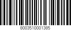 Código de barras (EAN, GTIN, SKU, ISBN): '8003510001385'