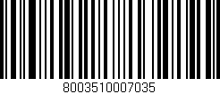 Código de barras (EAN, GTIN, SKU, ISBN): '8003510007035'