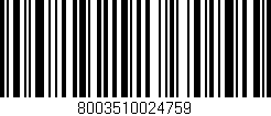 Código de barras (EAN, GTIN, SKU, ISBN): '8003510024759'