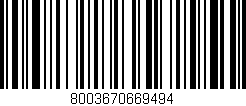 Código de barras (EAN, GTIN, SKU, ISBN): '8003670669494'