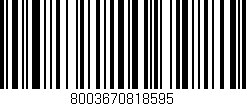 Código de barras (EAN, GTIN, SKU, ISBN): '8003670818595'