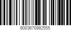 Código de barras (EAN, GTIN, SKU, ISBN): '8003670982555'