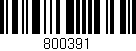 Código de barras (EAN, GTIN, SKU, ISBN): '800391'