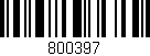 Código de barras (EAN, GTIN, SKU, ISBN): '800397'