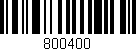 Código de barras (EAN, GTIN, SKU, ISBN): '800400'