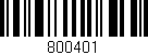 Código de barras (EAN, GTIN, SKU, ISBN): '800401'