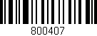 Código de barras (EAN, GTIN, SKU, ISBN): '800407'