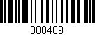 Código de barras (EAN, GTIN, SKU, ISBN): '800409'