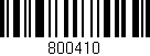Código de barras (EAN, GTIN, SKU, ISBN): '800410'