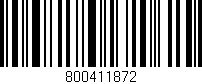 Código de barras (EAN, GTIN, SKU, ISBN): '800411872'