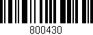Código de barras (EAN, GTIN, SKU, ISBN): '800430'