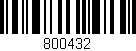 Código de barras (EAN, GTIN, SKU, ISBN): '800432'