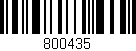 Código de barras (EAN, GTIN, SKU, ISBN): '800435'