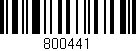 Código de barras (EAN, GTIN, SKU, ISBN): '800441'