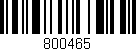 Código de barras (EAN, GTIN, SKU, ISBN): '800465'