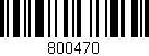 Código de barras (EAN, GTIN, SKU, ISBN): '800470'