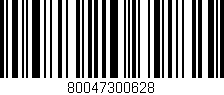 Código de barras (EAN, GTIN, SKU, ISBN): '80047300628'