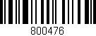 Código de barras (EAN, GTIN, SKU, ISBN): '800476'