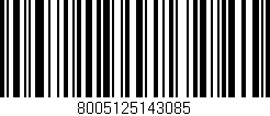 Código de barras (EAN, GTIN, SKU, ISBN): '8005125143085'