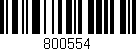 Código de barras (EAN, GTIN, SKU, ISBN): '800554'