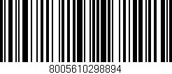 Código de barras (EAN, GTIN, SKU, ISBN): '8005610298894'