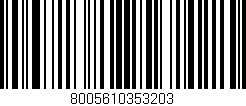 Código de barras (EAN, GTIN, SKU, ISBN): '8005610353203'
