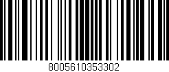 Código de barras (EAN, GTIN, SKU, ISBN): '8005610353302'